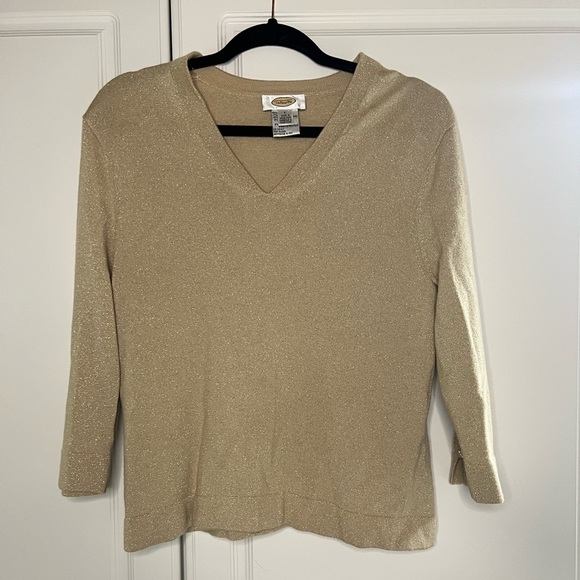 Vintage Talbots Wool Silk Sparkle Glitter Sweater - Picture 2 of 9
